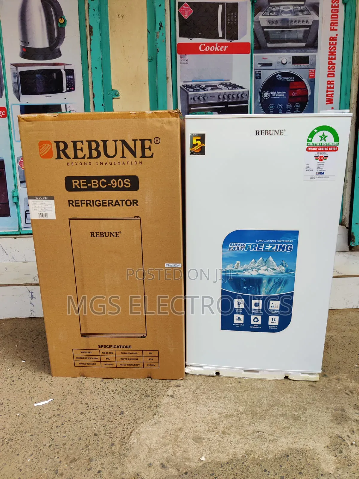 *Rebune 90l Fridge White 
*New*  