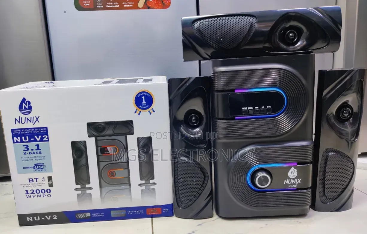 *Nunix 3.1 Woofer Nu V2 Mini Home Thieter System