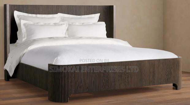 King Queen Size Available in Natural Teak or Chestnut/Walnut - main view