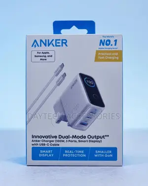 Anker Charger (140w, 4-Port, Pd 3.1) With Usb-C Cable - Black