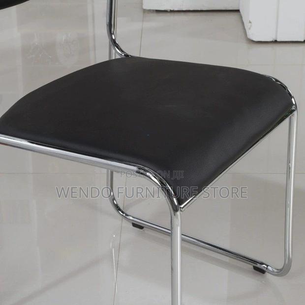 Office Chairs; Leather Visitors Armless Office Chairs - thumbnail 2