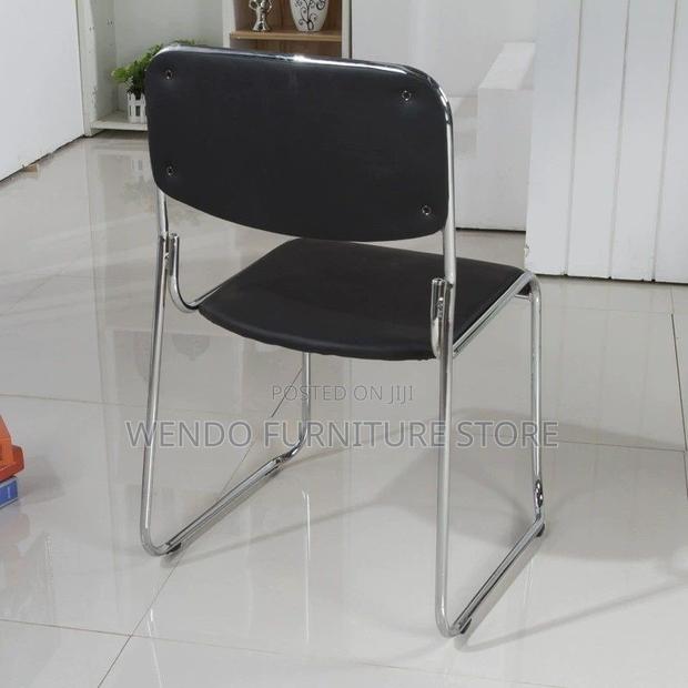 Office Chairs; Leather Visitors Armless Office Chairs - thumbnail 4
