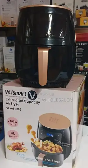 Volsmart 6l Extra Large Capacity Air Fryer, 2400w – Black Gold