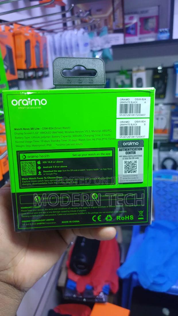 Oraimo Watch Nova 2r Lite 1.43" Amoled 30-Day Standby Watch Osw 824 - thumbnail 2