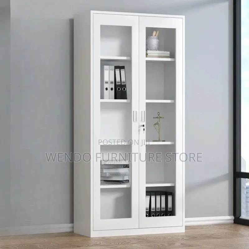Office Cabinet; Steel Gray Filing Adjustable Shelves Cabinet