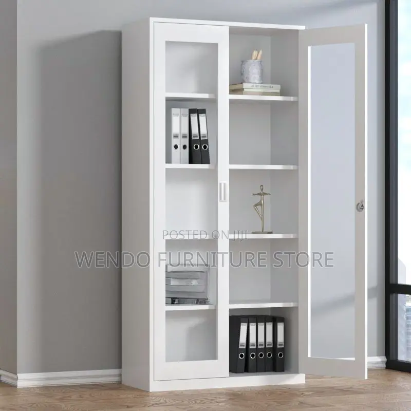 Office Cabinet; Steel Gray Filing Adjustable Shelves Cabinet