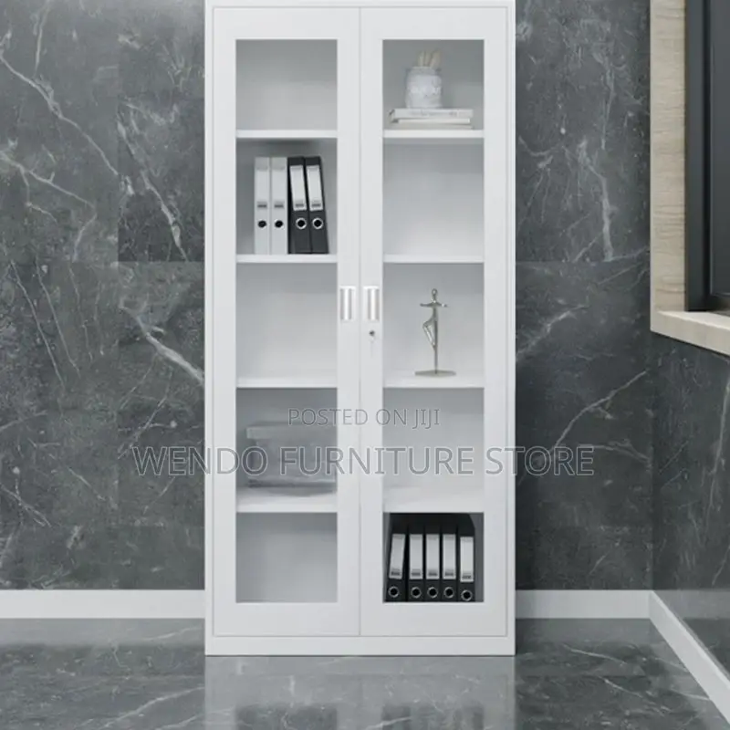 Office Cabinet; Steel Gray Filing Adjustable Shelves Cabinet