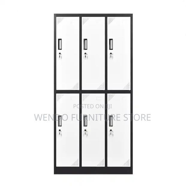 Office Cabinet; Six Lockers Gray Office Cabinet - thumbnail 2
