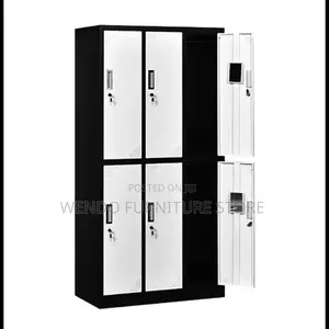 Office Cabinet; Six Lockers Gray Office Cabinet