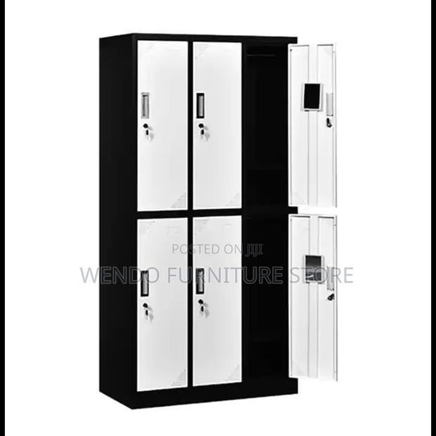 Office Cabinet; Six Lockers Gray Office Cabinet - thumbnail 3