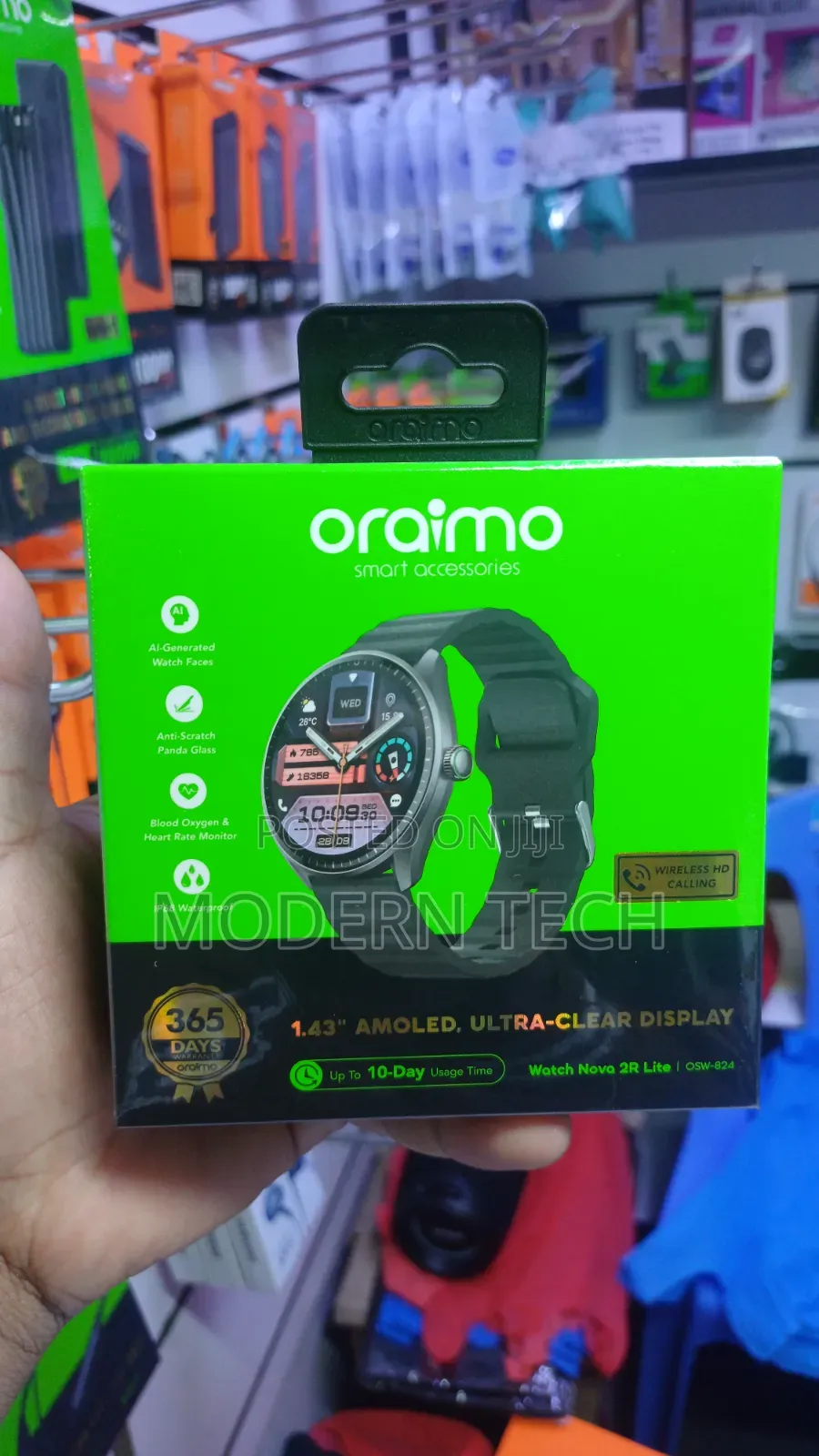 New Oraimo Watch Nova 2r Lite – Premium Amoled Smart Watch