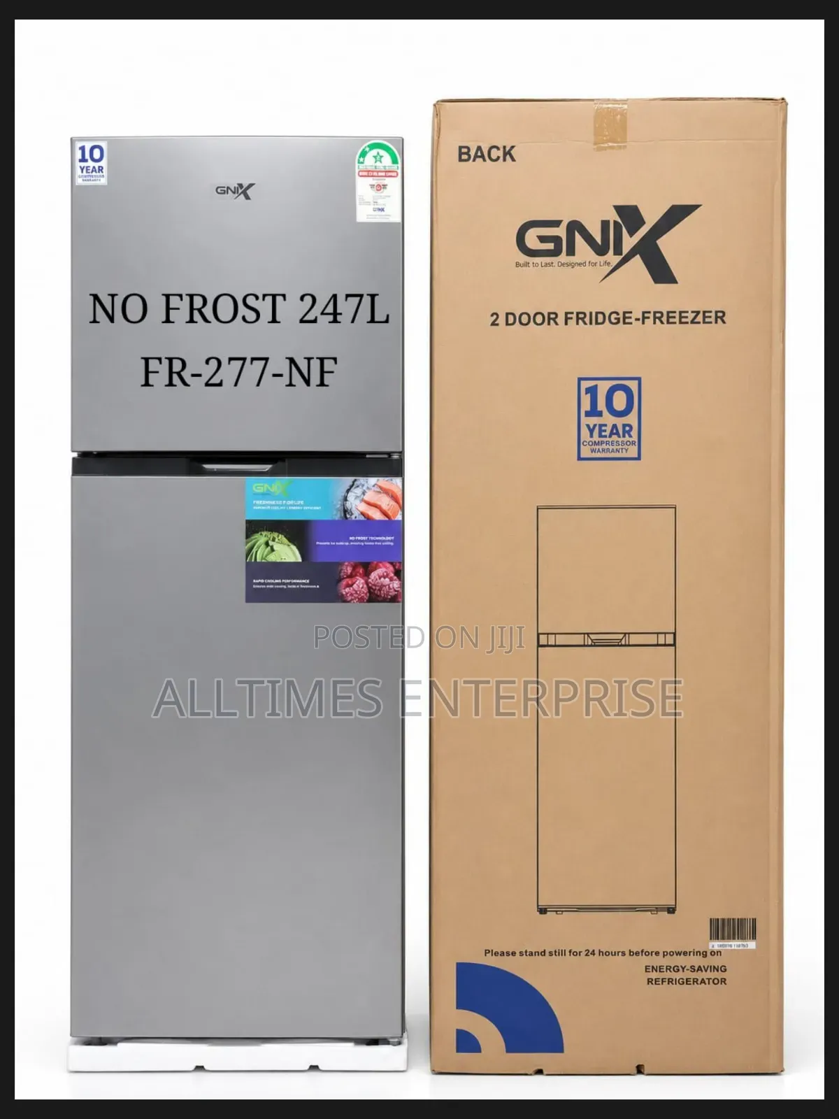 Gnix No Frost 247l Fr-277-Nf Double Door Refrigerator