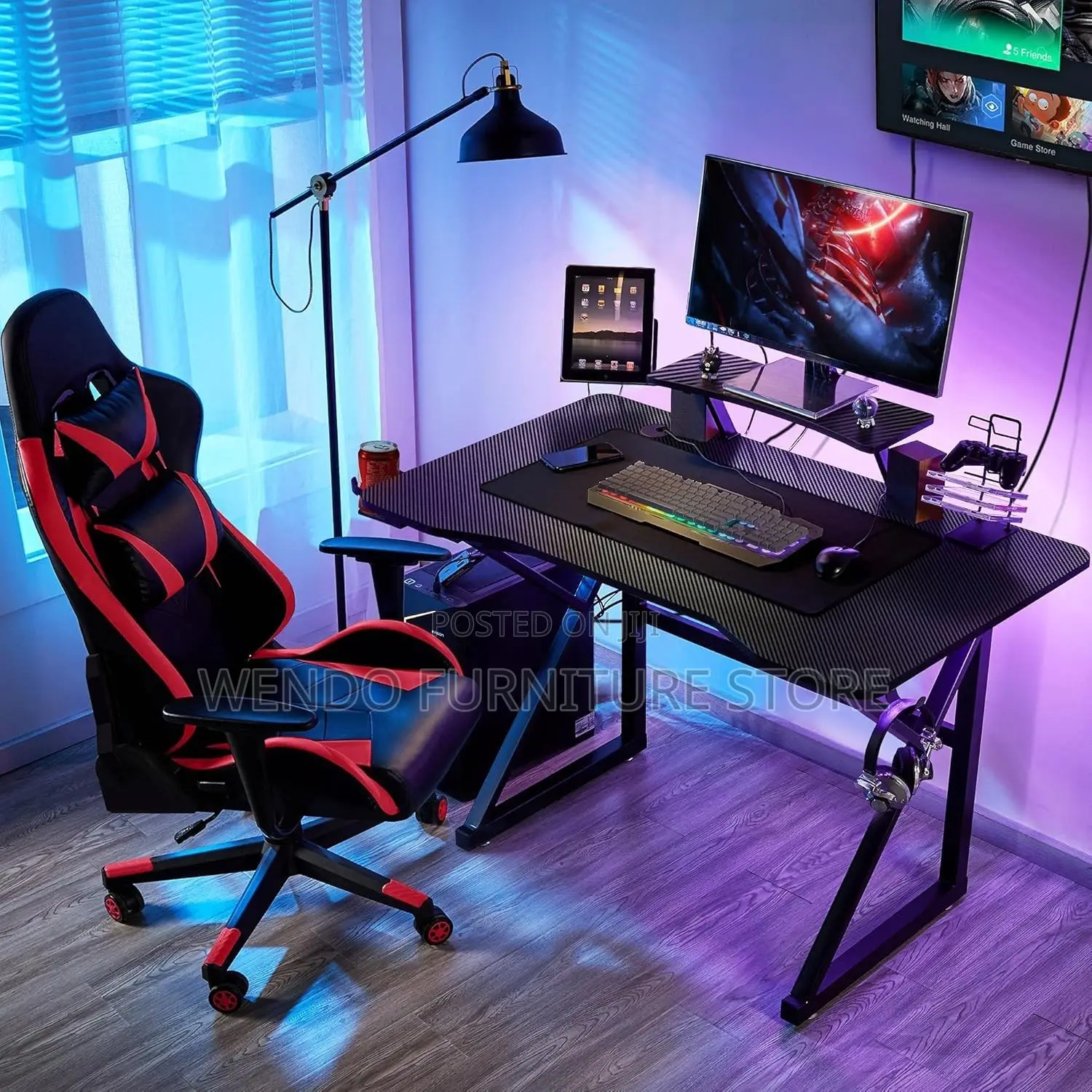 Office Chairs; Ergonomic Adjustable Leather Gaming Chairs