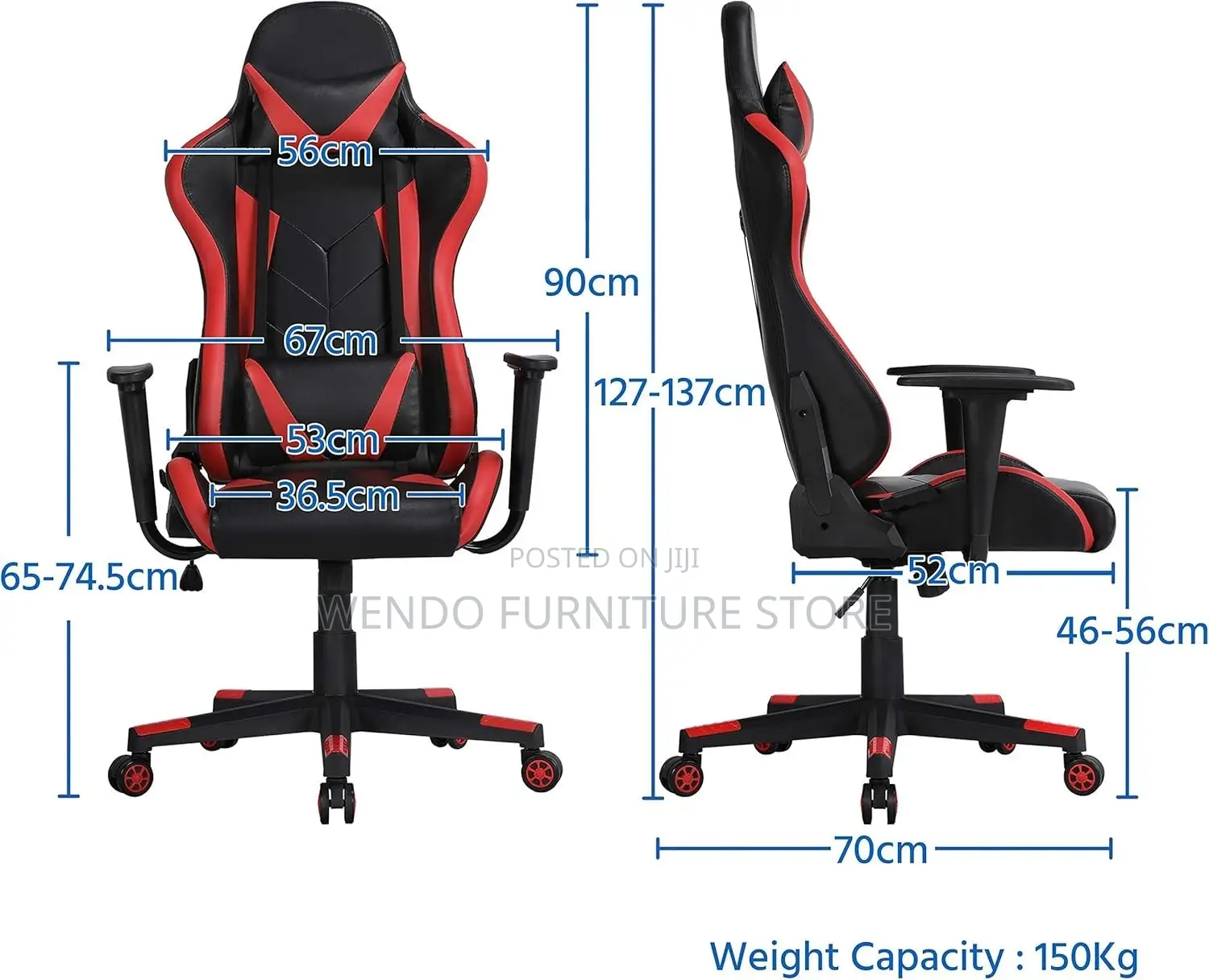 Office Chairs; Ergonomic Adjustable Leather Gaming Chairs