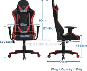 Office Chairs; Ergonomic Adjustable Leather Gaming Chairs