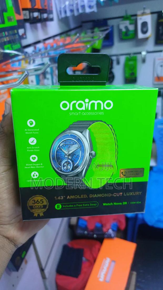 Oraimo Watch Nova 2r – 100+ Sports Modes, Ip68 Waterproof Smart Watch