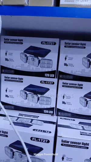 Solar Sensor Light a Security Floodlight Adjustable Heads Led Bulbs