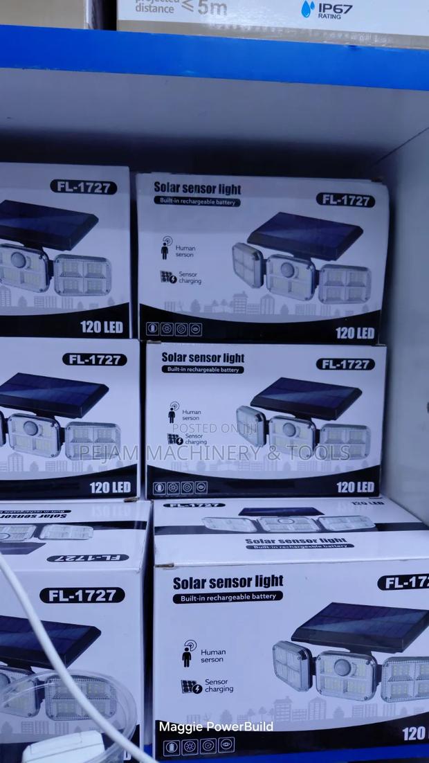 Solar Sensor Light a Security Floodlight Adjustable Heads Led Bulbs - thumbnail 3