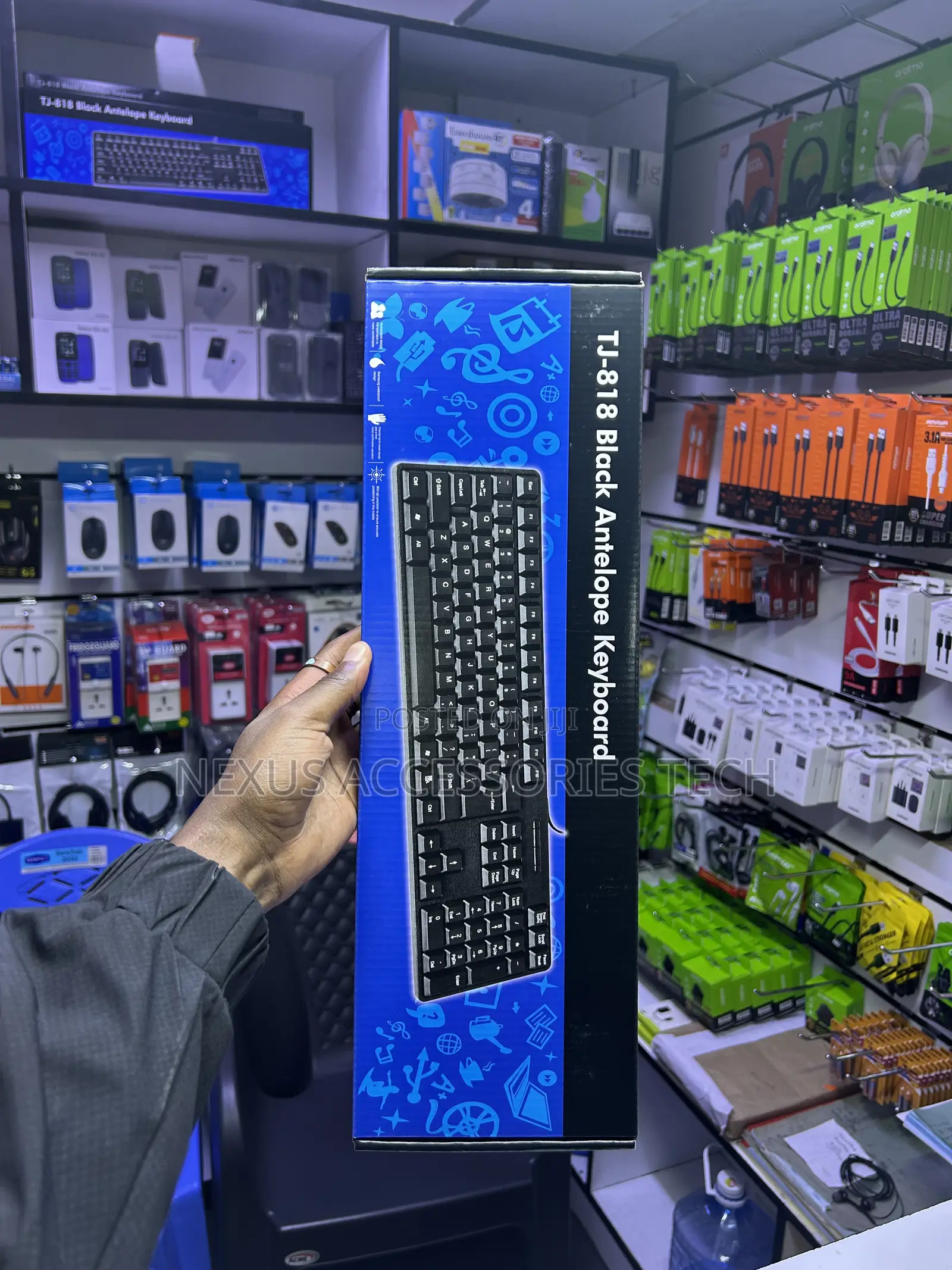 Tj-818 Black Antelope Wired Usb Keyboard – Full Size Keyboard for Pc