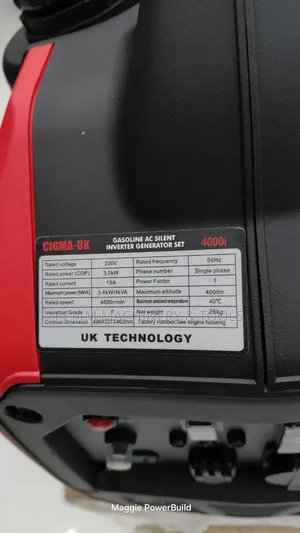 Cigma Uk 4000i Soundproof 4kva Inverter Generator