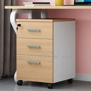 Office Cabinet; Three Drawers Wooden Pedestal Cabinet