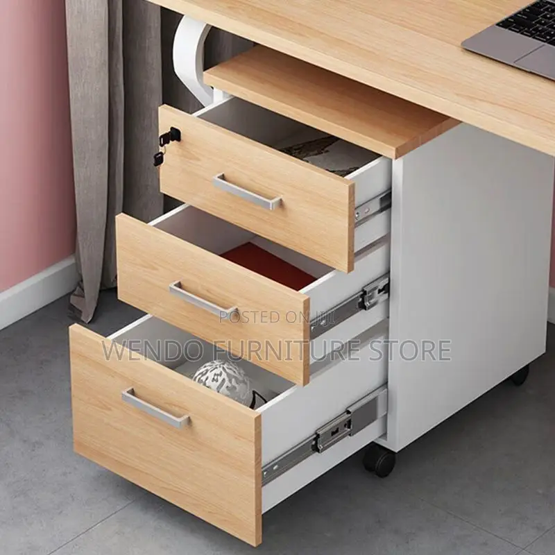 Office Cabinet; Three Drawers Wooden Pedestal Cabinet