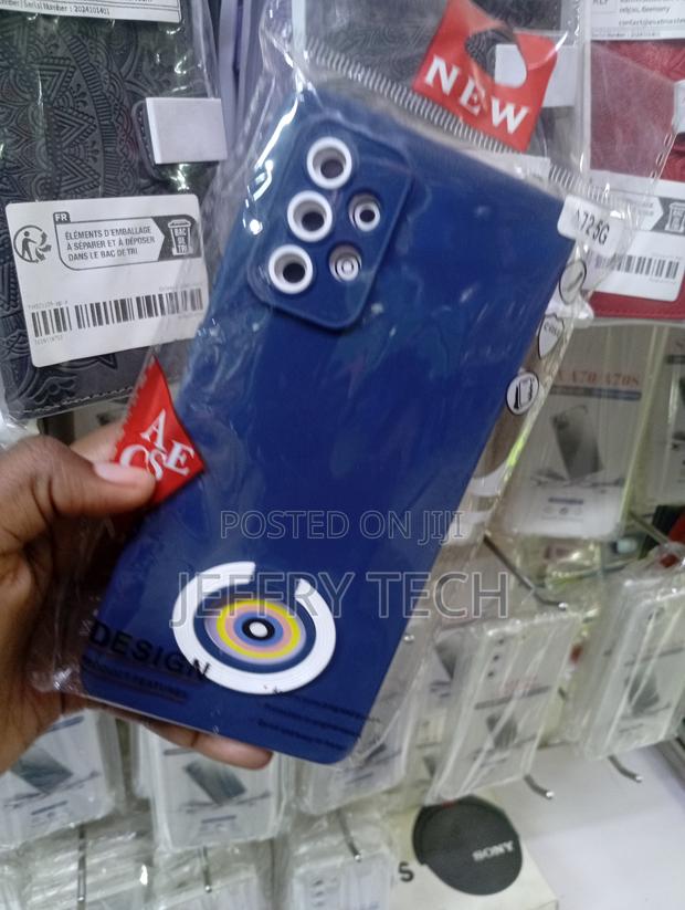 Samsung Galaxy A72 5g Blue Silicone Smartphone Case - thumbnail 2