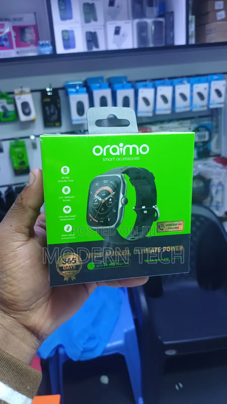 Original Oraimo Watch Nova Am – Ultra-Clear 2.01′′ Amoled Smartwatch