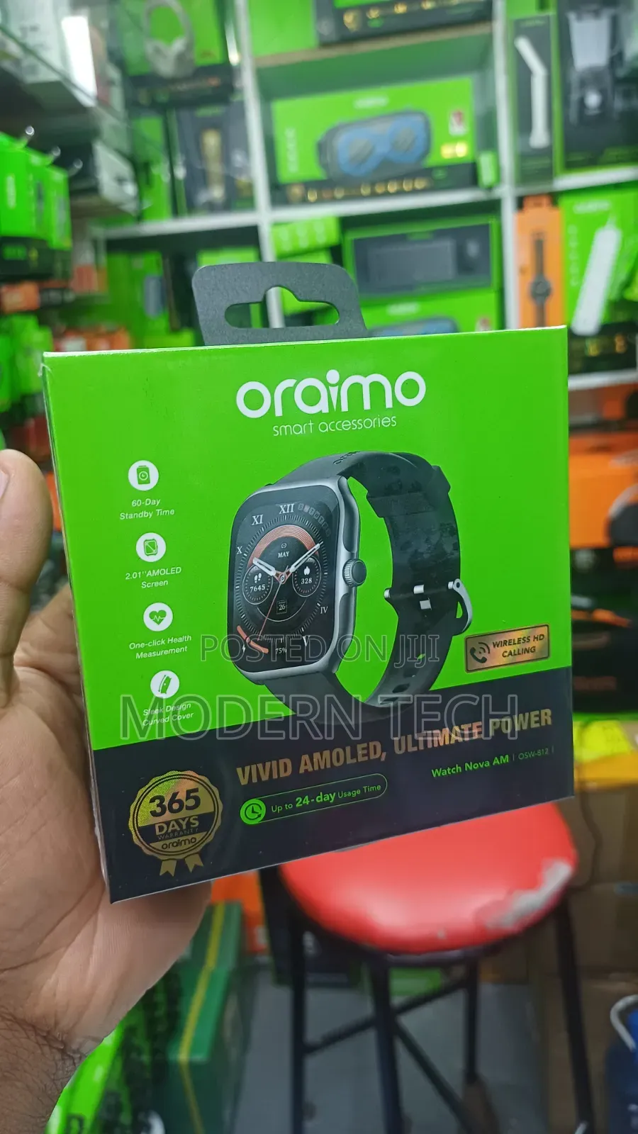 Oraimo Watch Nova Am Smart Watch – Stylish Curved Glass Design