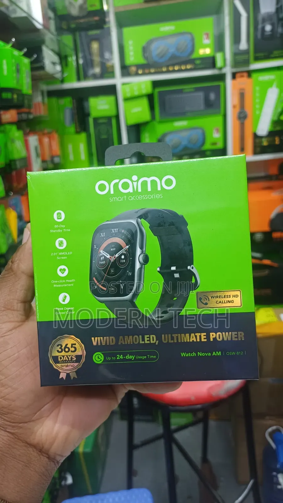 Oraimo Watch Nova Am Smart Watch – Stylish Curved Glass Design