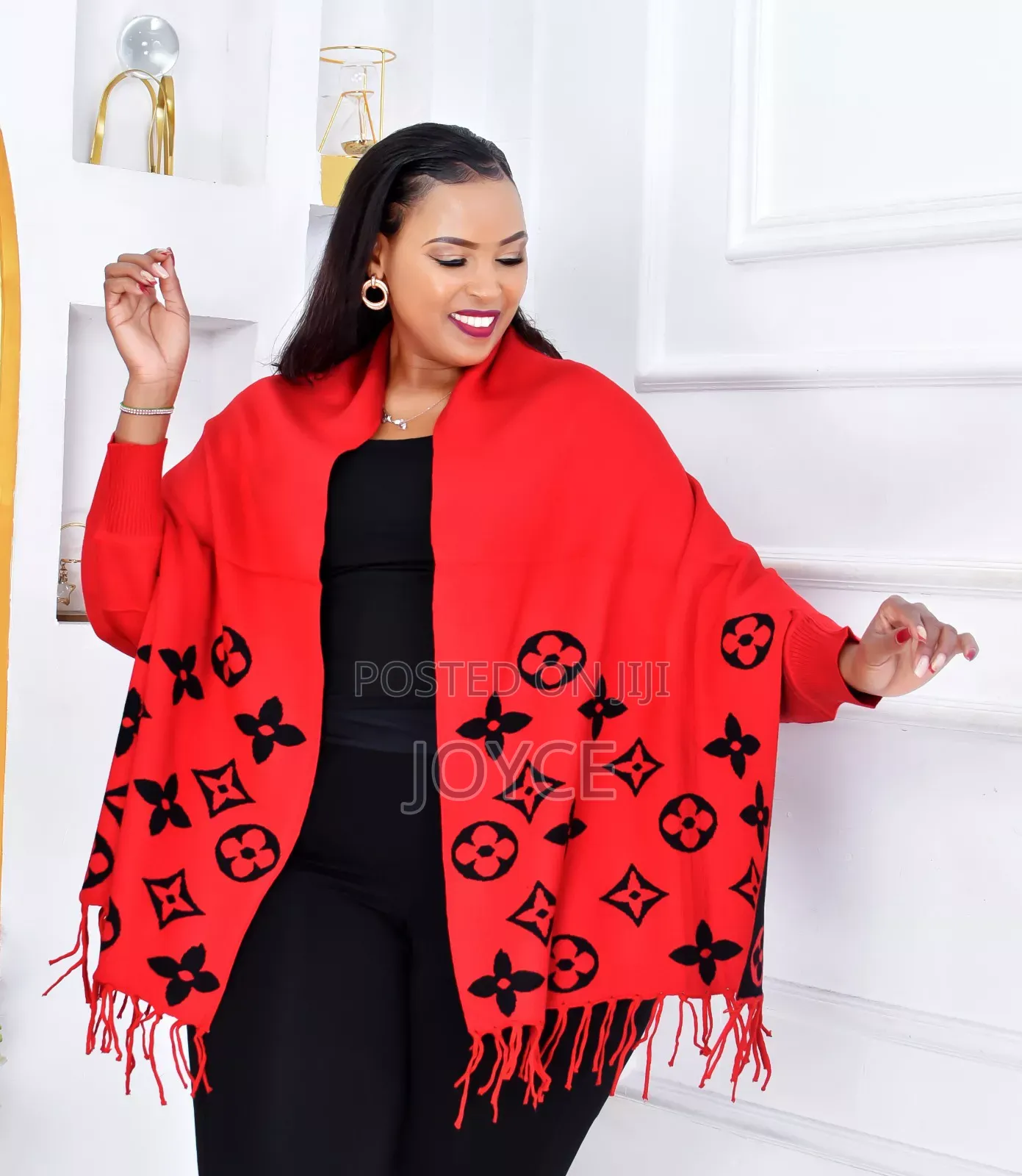 Warm Poncho With Hands