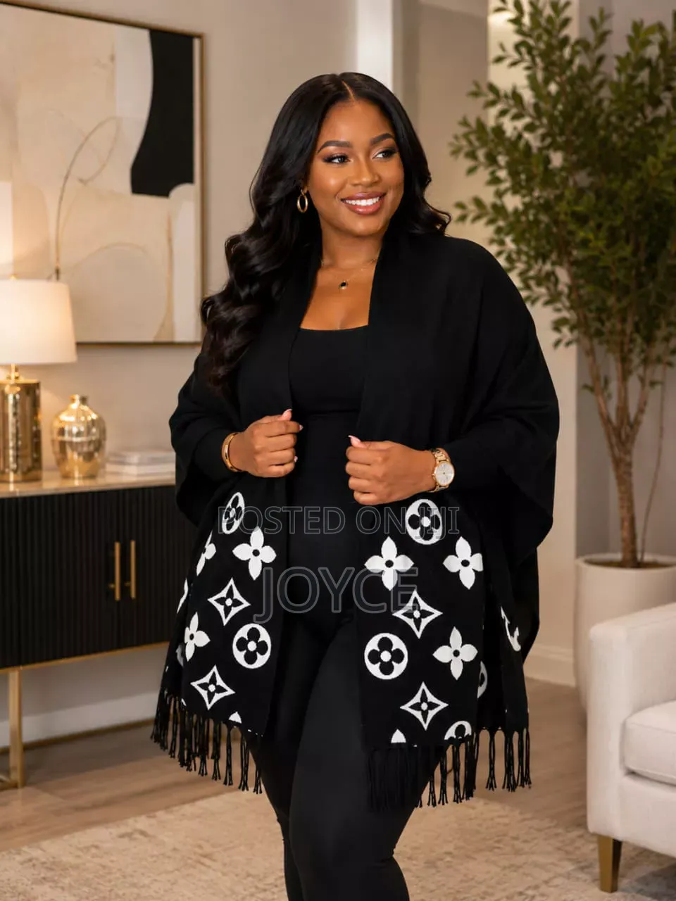 Warm Poncho With Hands