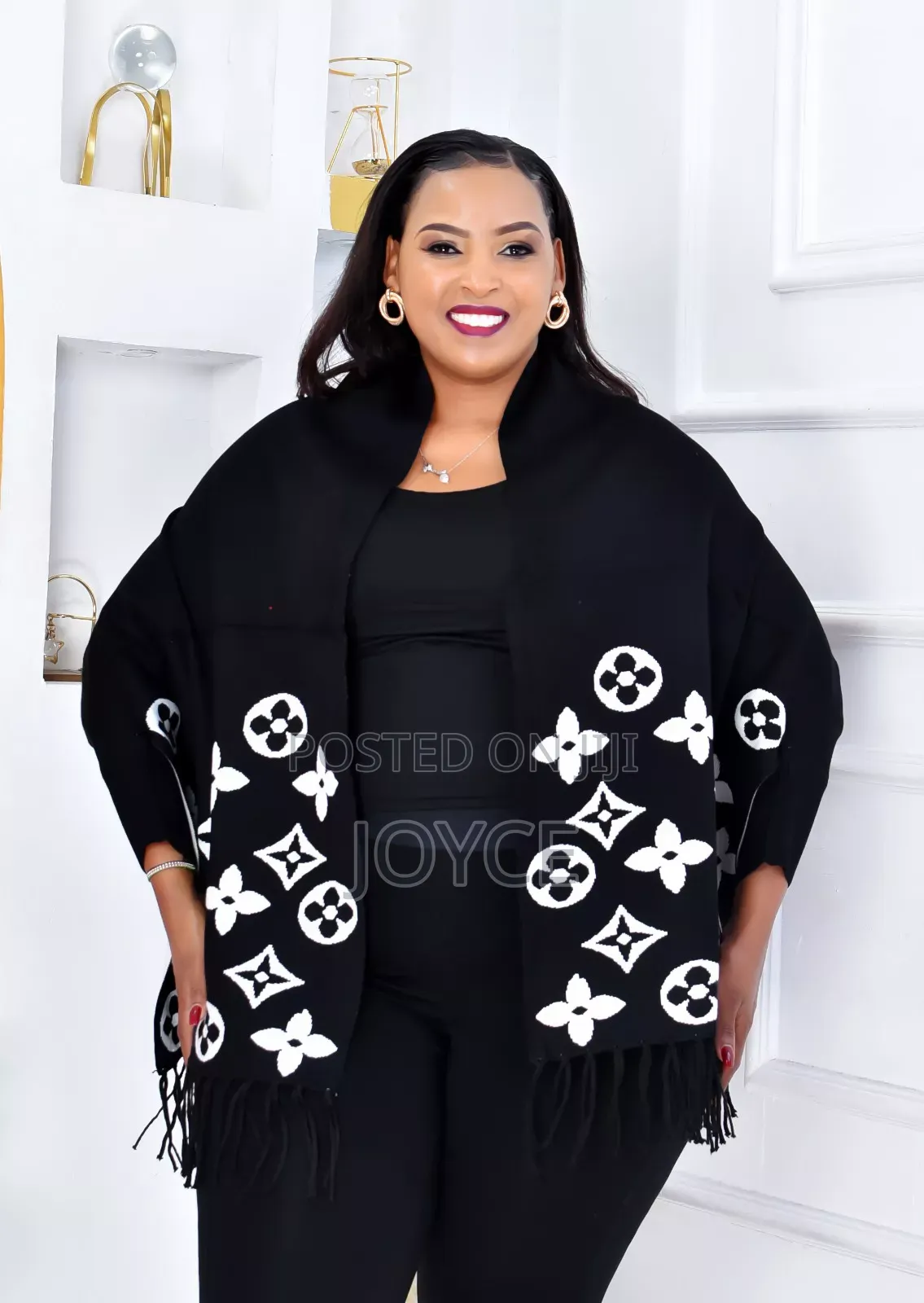 Warm Poncho With Hands