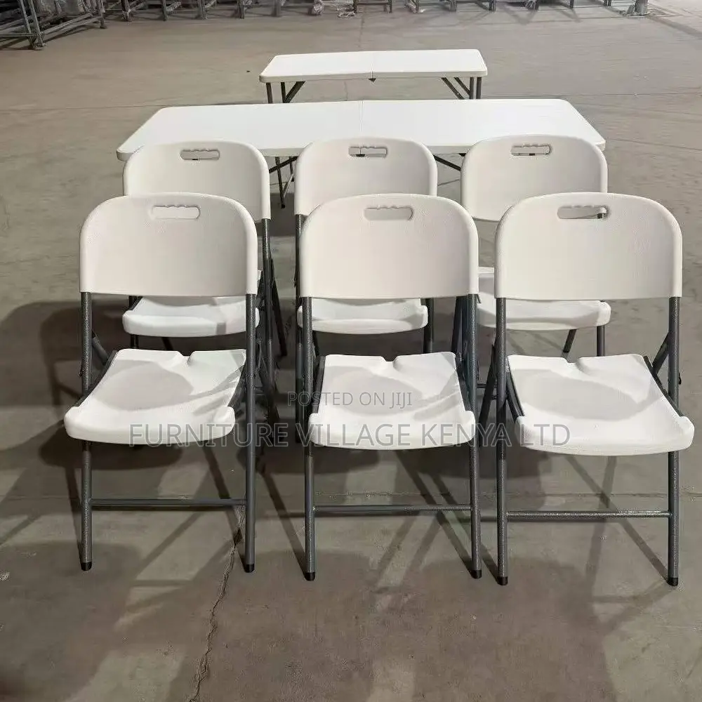 Foldable White Plastic Home Chair.