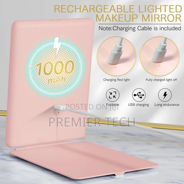 Rechargeable Led Travel Tablet Vanity Mirror - thumbnail 2