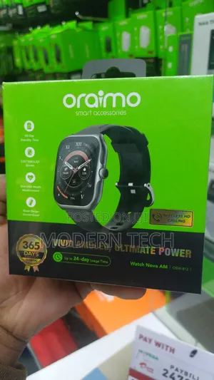 Oraimo Watch Nova Am – Large Amoled Screen, Calls Notifications