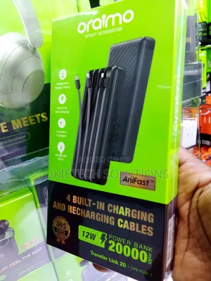 Powerbank 10000 Mah Oraimo Powerbank With Attached Cables