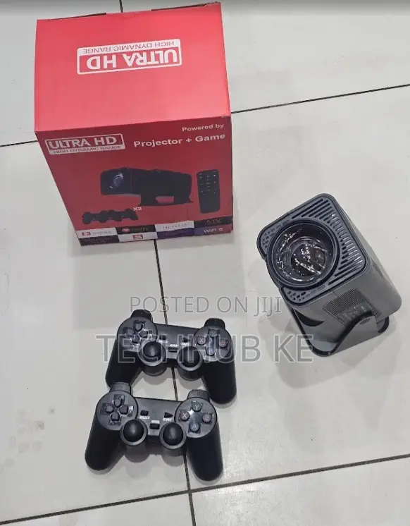Hy320 Smart Projector With Wireless Controllers | Wifi 6 Android Tv