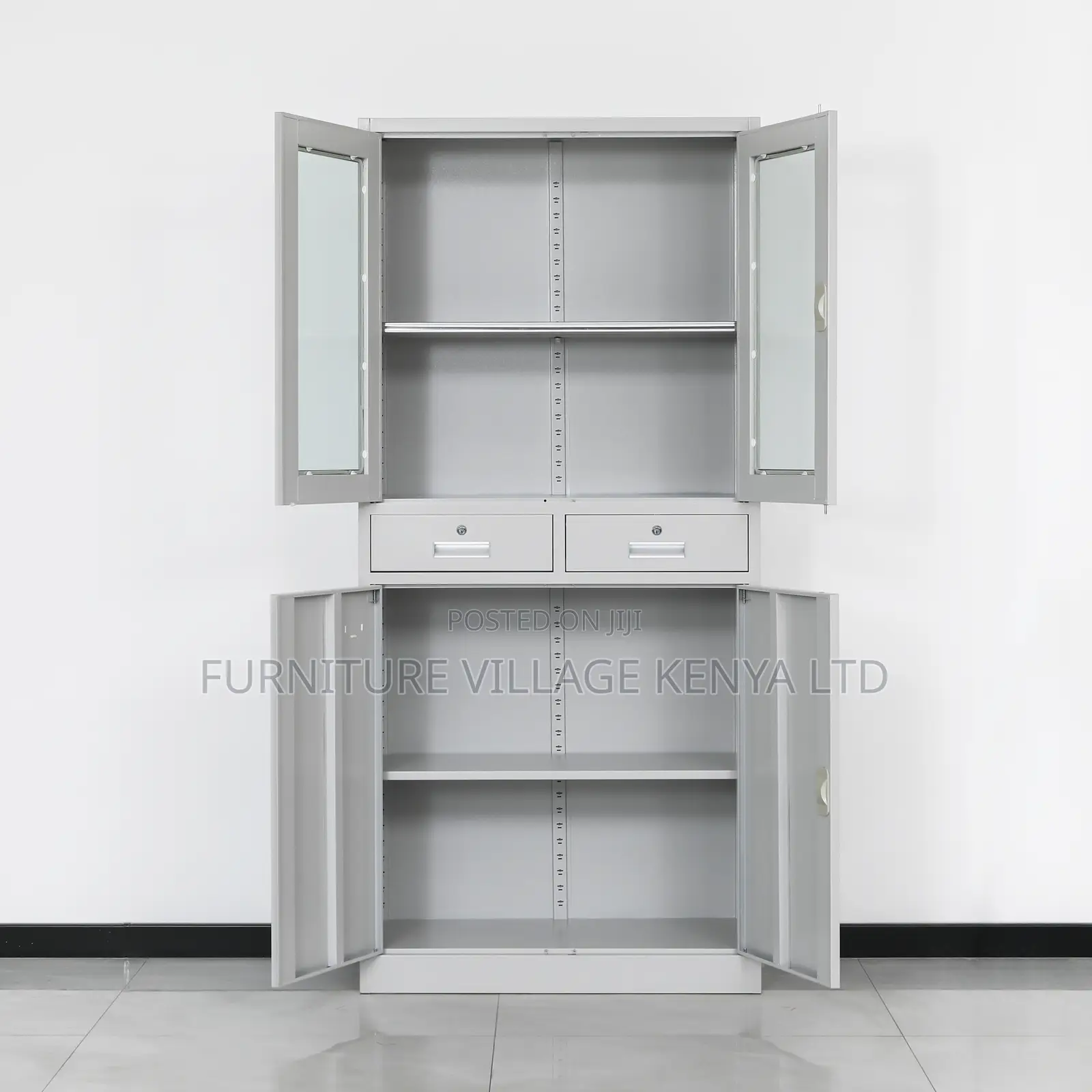 Modern 2-Door File Cabinet With Drawer's