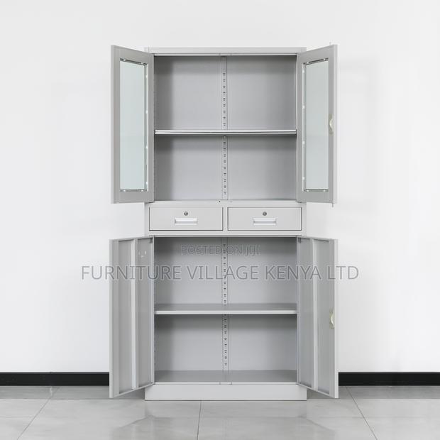 Modern 2-Door File Cabinet With Drawer's - thumbnail 2