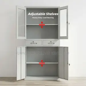 Modern 2-Door File Cabinet With Drawer's