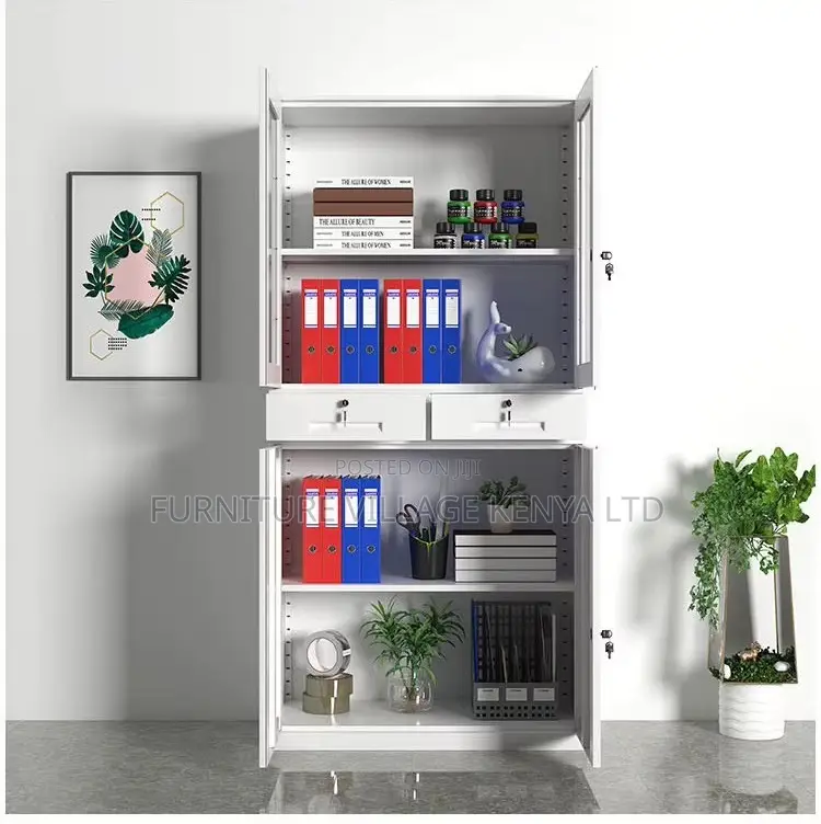 Modern 2-Door File Cabinet With Drawer's