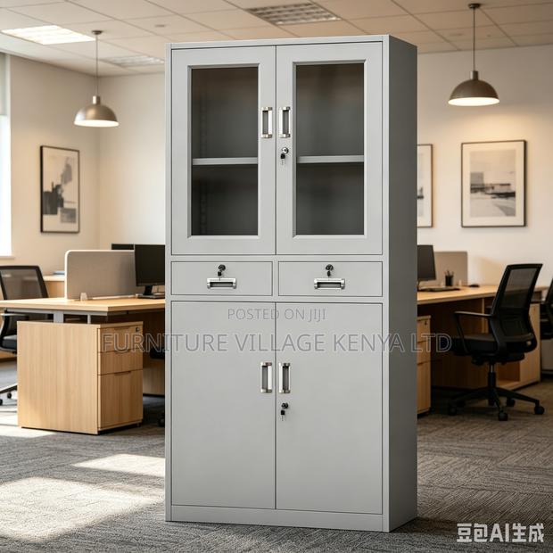 Modern 2-Door File Cabinet With Drawer's - thumbnail 11