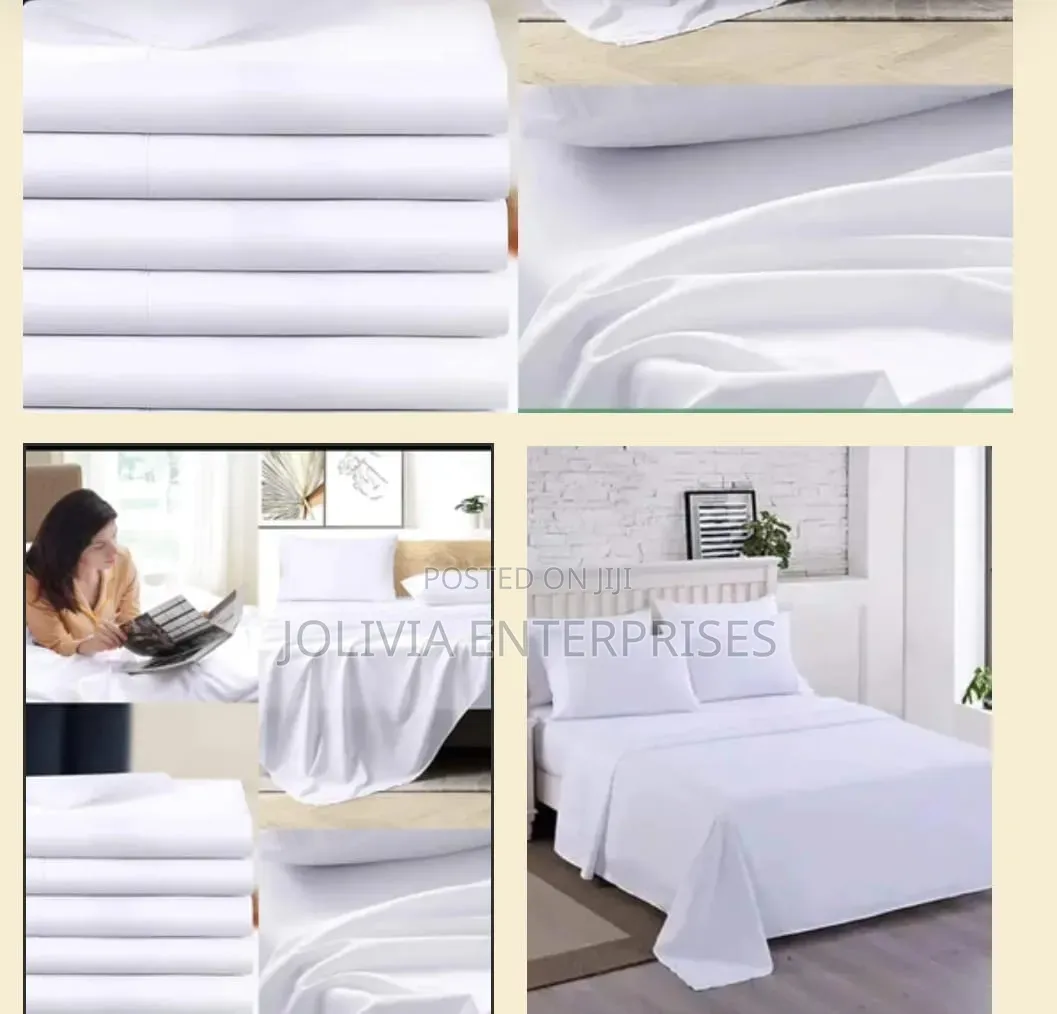 Hotel Quality White Plain Bedsheets
