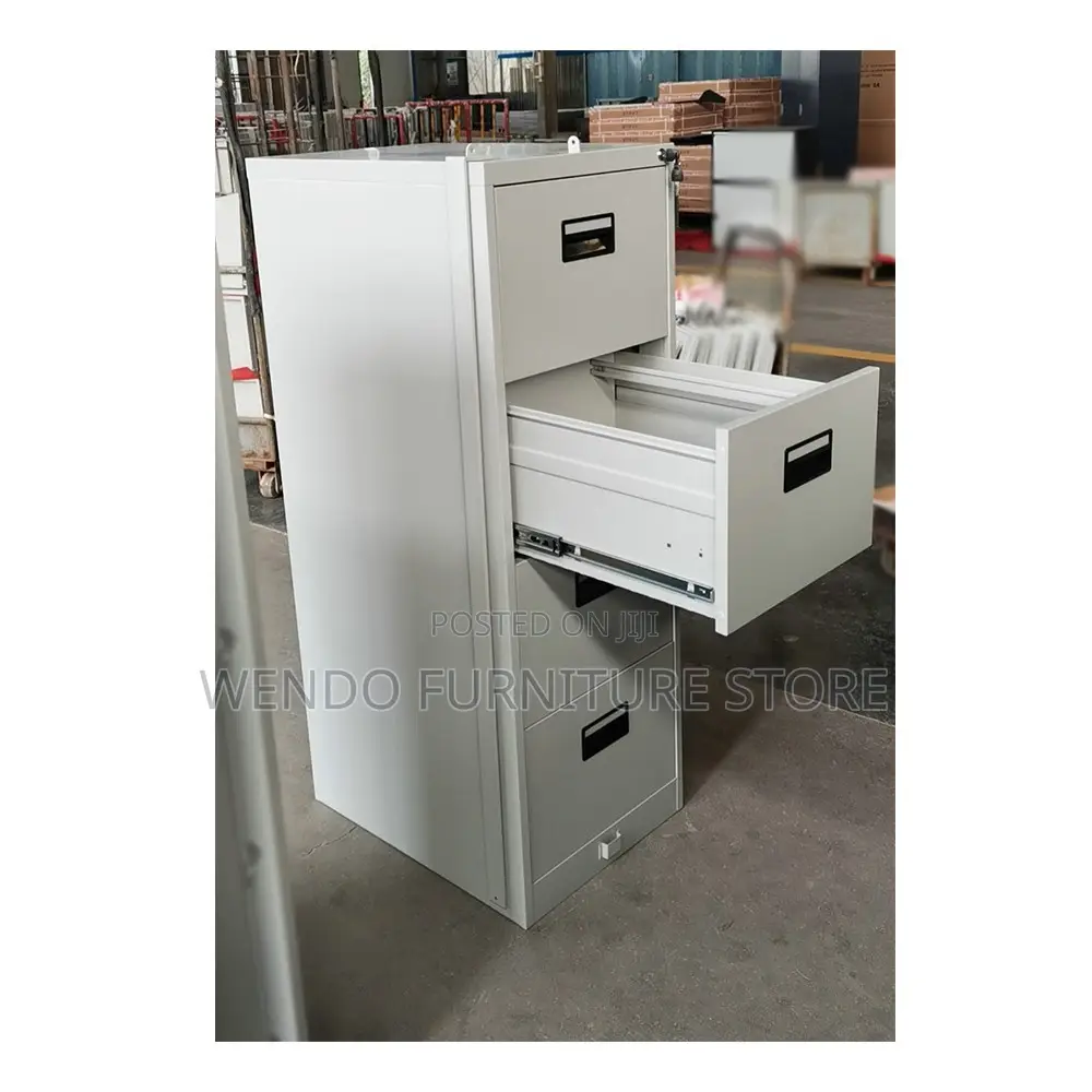 Office Cabinet; Four Drawers Steel Modern Cabinet With Bar Lock