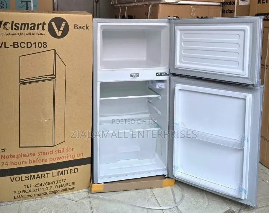 Volsmart 108l Double Door Refrigerator ,Smart Storage, Maximum Freshne