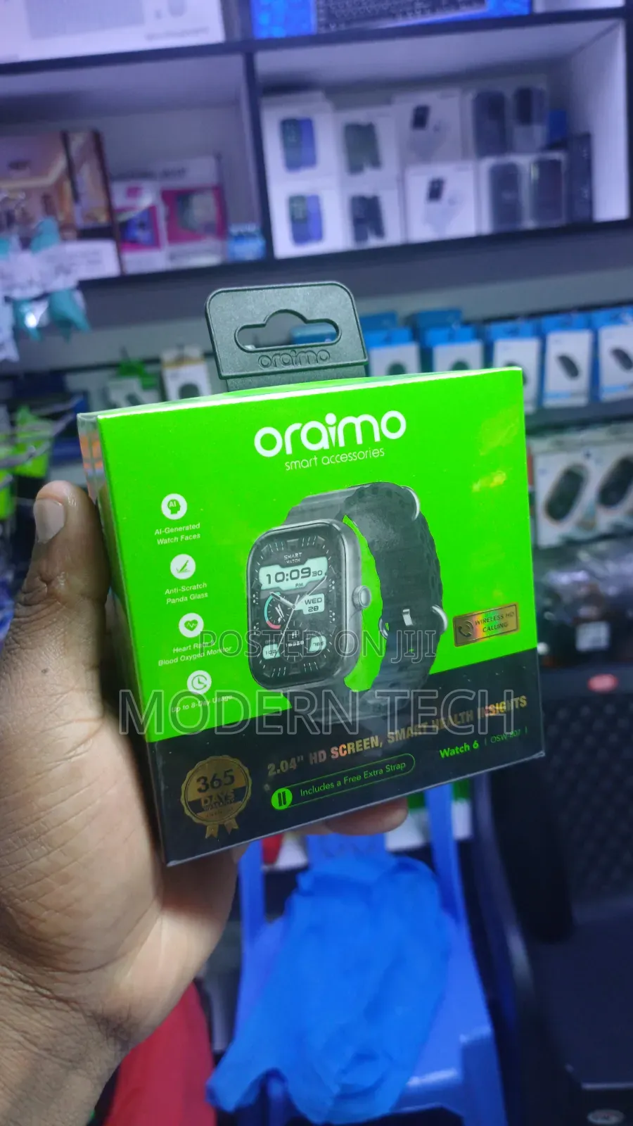 Oraimo Watch 6 Bluetooth Calling Fitness Watch With Panda Glass