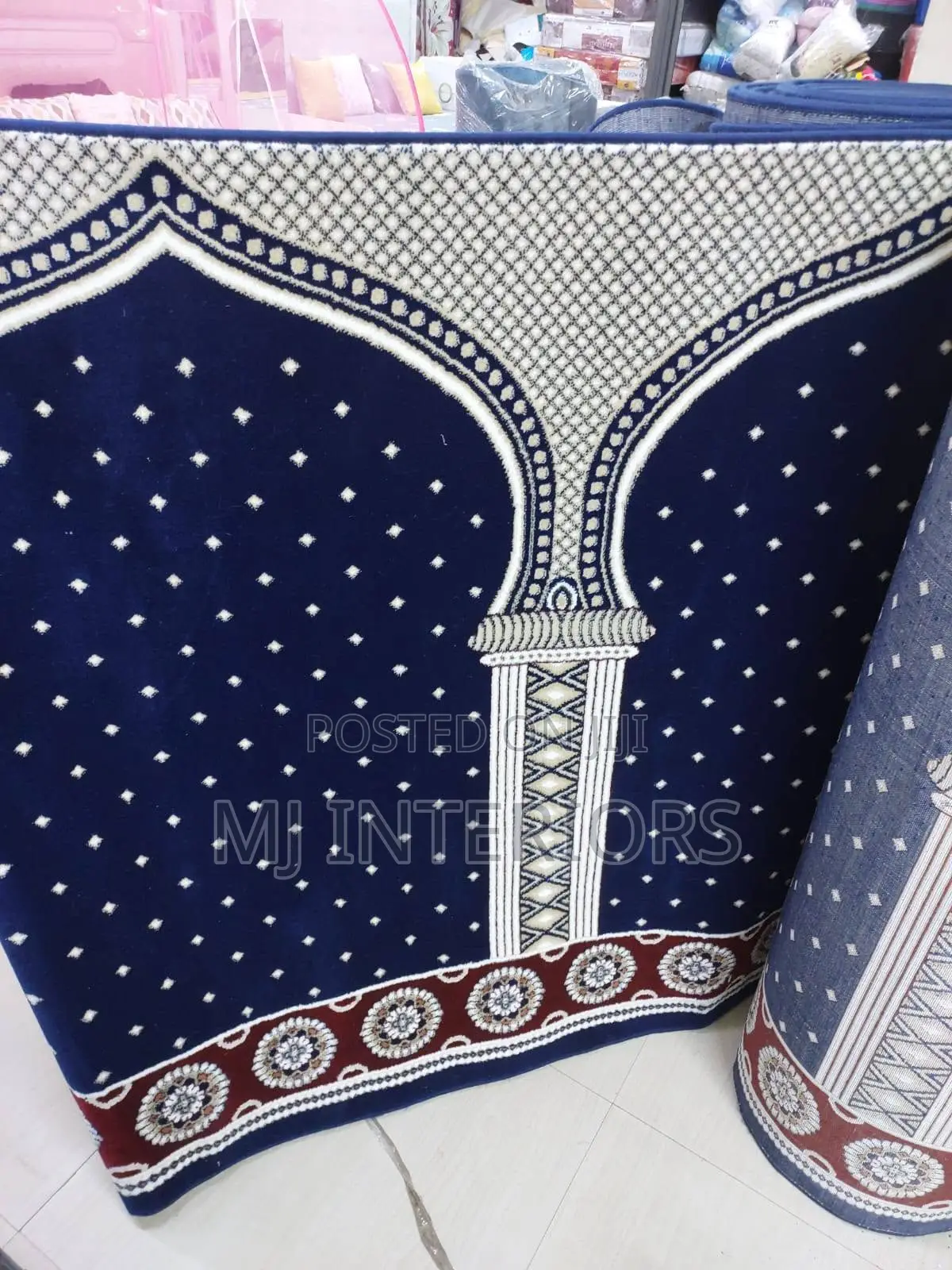 Elegant Prayer Hall Carpets With Islamic Row Markings