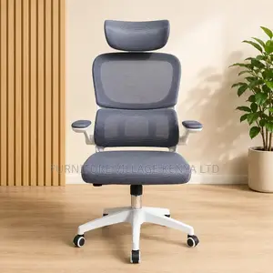 White Swivel Ergonomic Home Chair.