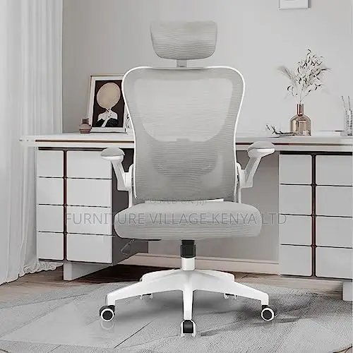 White Swivel Ergonomic Home Chair.
